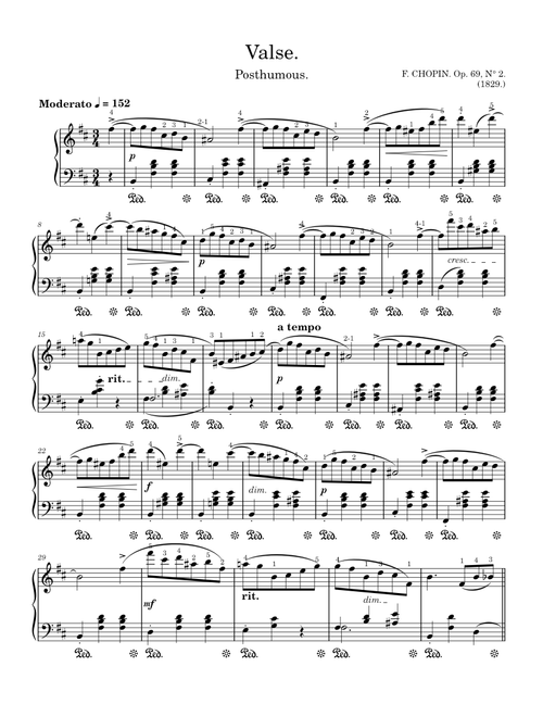 Waltz In B Minor, Op. 69, No. 2 – Frédéric Chopin