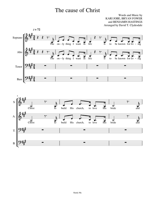 The cause of Christ-SATB