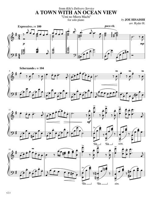 Umi no Mieru Machi (A Town with an Ocean View) - HISAISHI