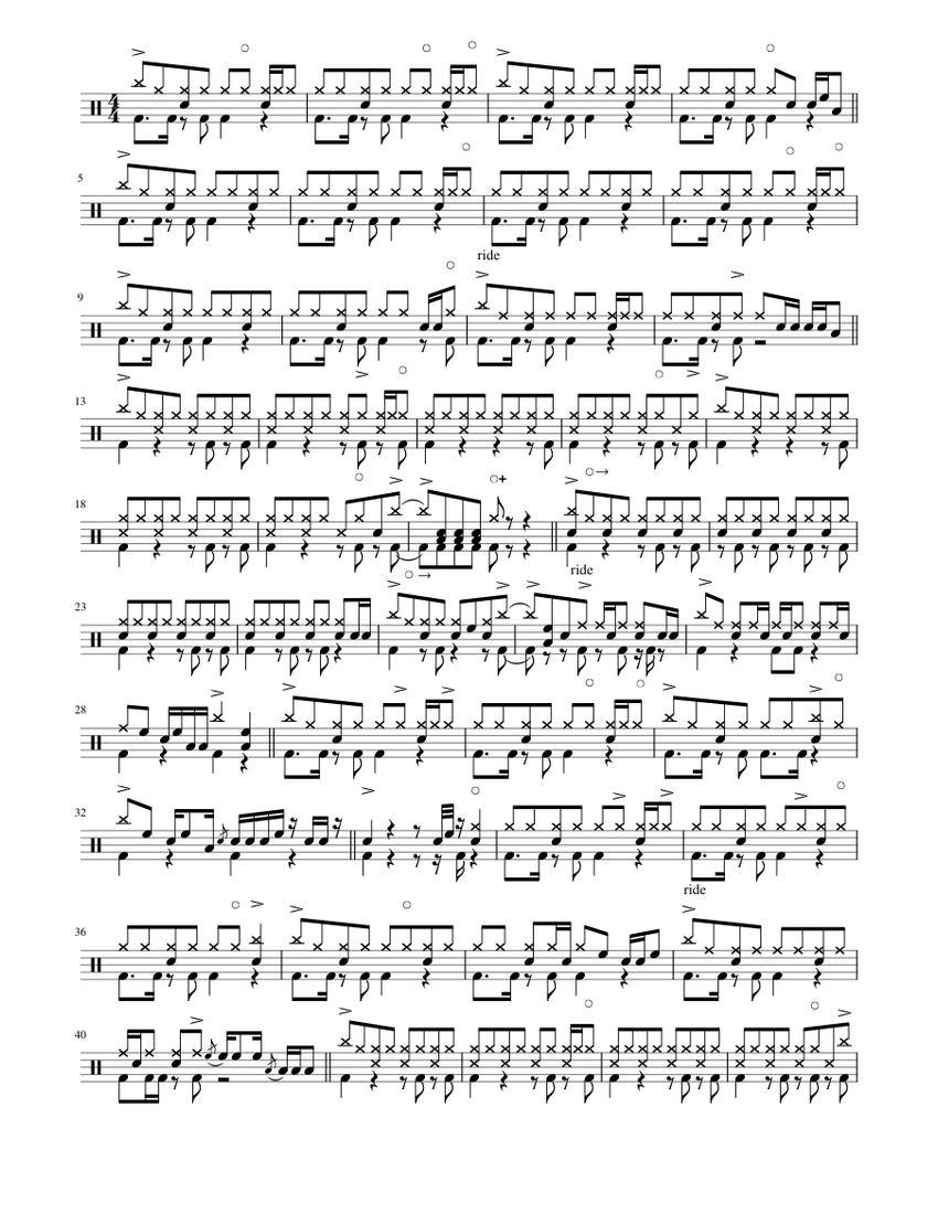 drum practice Sheet music for Drum group (Solo) | Musescore.com