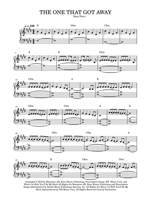 The One That Got Away (Arr. Zetro Panggabean) - Katy Perry (Easy Piano)