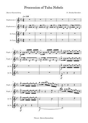 Procession of the Nobles Sheet Music for Trombone, Tuba, Trumpet