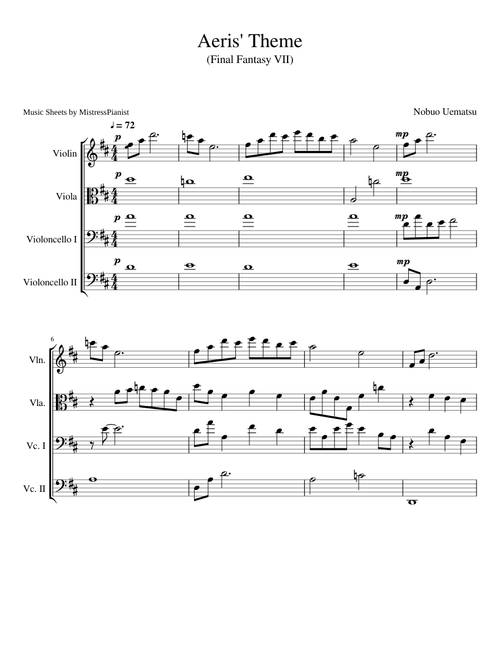 Aeris' Theme (String Quartet) - Nobuo Uematsu
