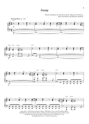ジャンプ ヴァン・ヘイレン シンセサイザー（ソロ）用楽譜 | MuseScore.com