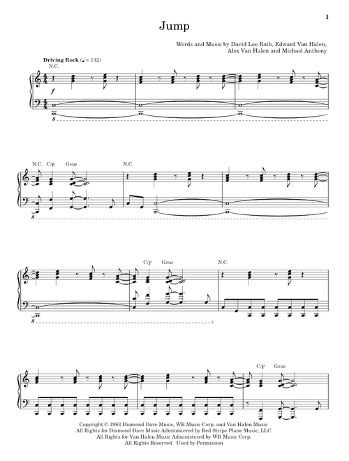 Jump - Van Halen (Keyboard Transcription)
