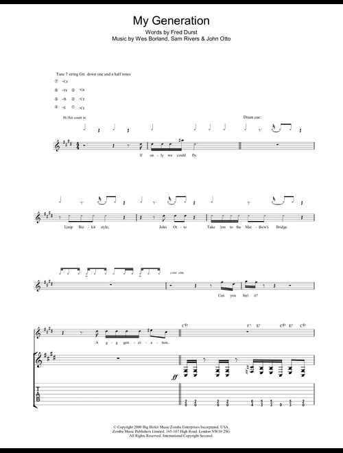 My Generation - The Who (Piano-Vocal-Guitar (Piano Accompaniment))