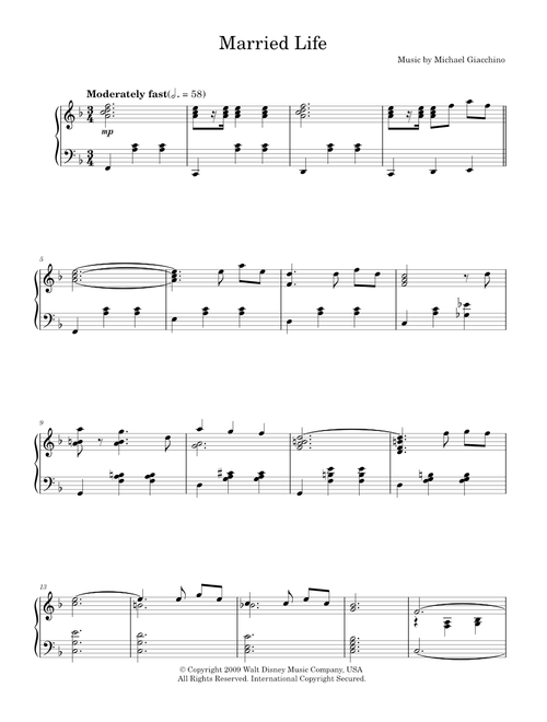 Married Life (from Up) - Michael Giacchino (Piano Solo)