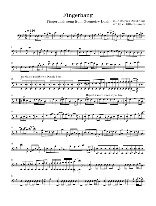 Fingerbang/Fingerdash Cover for Double Bass