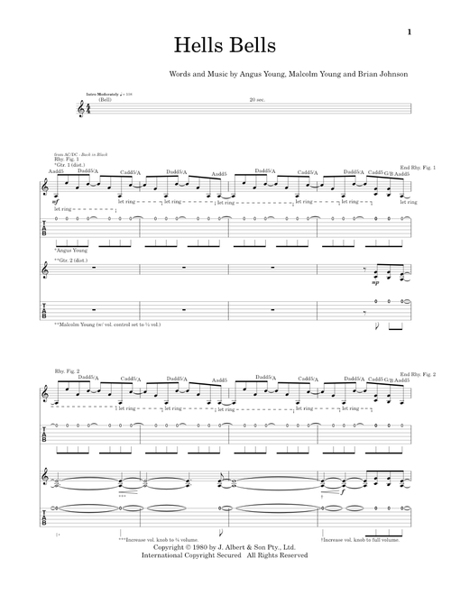 Hells Bells - AC/DC (Guitar Tab)