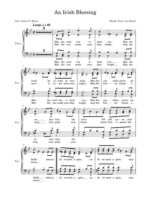 An Irish blessing – James E. Moore