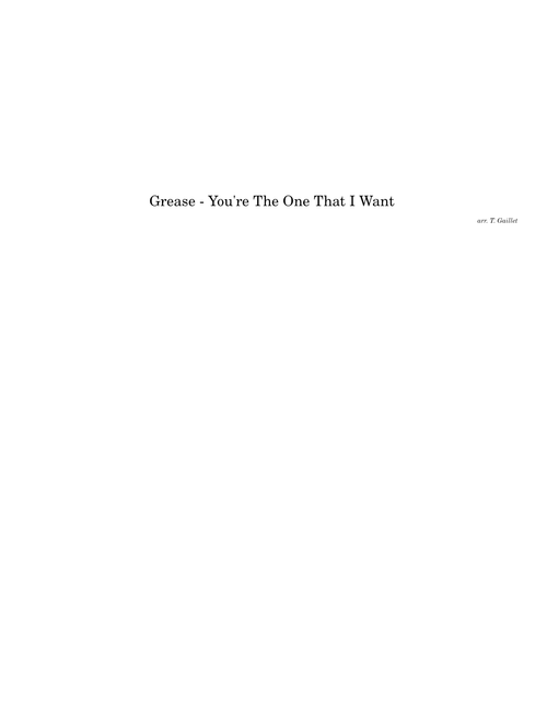 You're The One That I Want - Grease (Street Brass Band)