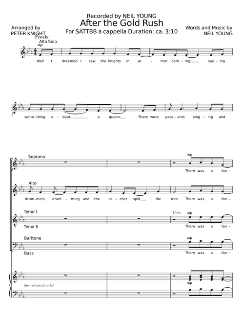 After the gold rush - Neil Young
