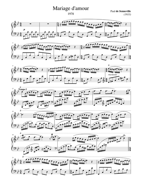 Mariage d'Amour – Paul de Senneville