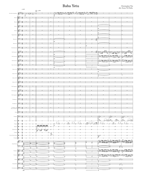 Baba Yetu for Symphony Orchestra (no choir) UPDATED