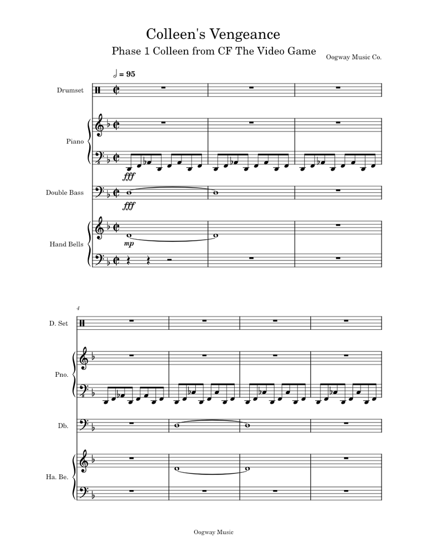 Colleen #39 s Vengeance Sheet music for Piano Contrabass Drum group