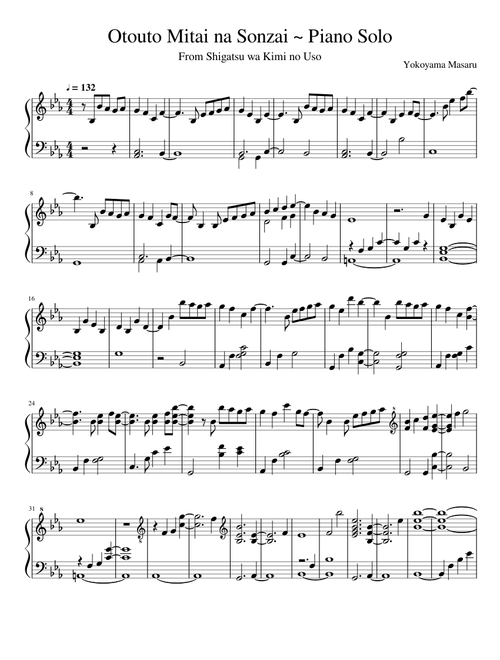 Otouto Mitai na Sonzai - Piano Solo