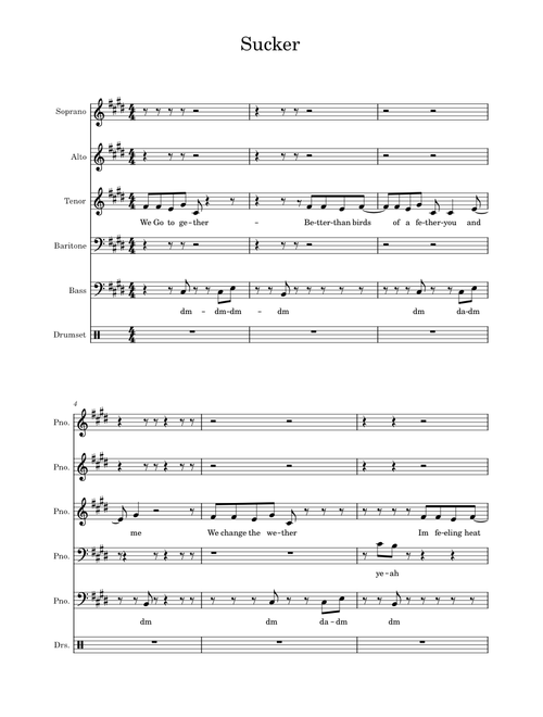 Sucker – Jonas Brothers Sucker (Acapella Arrangment) by: Jonas Brothers