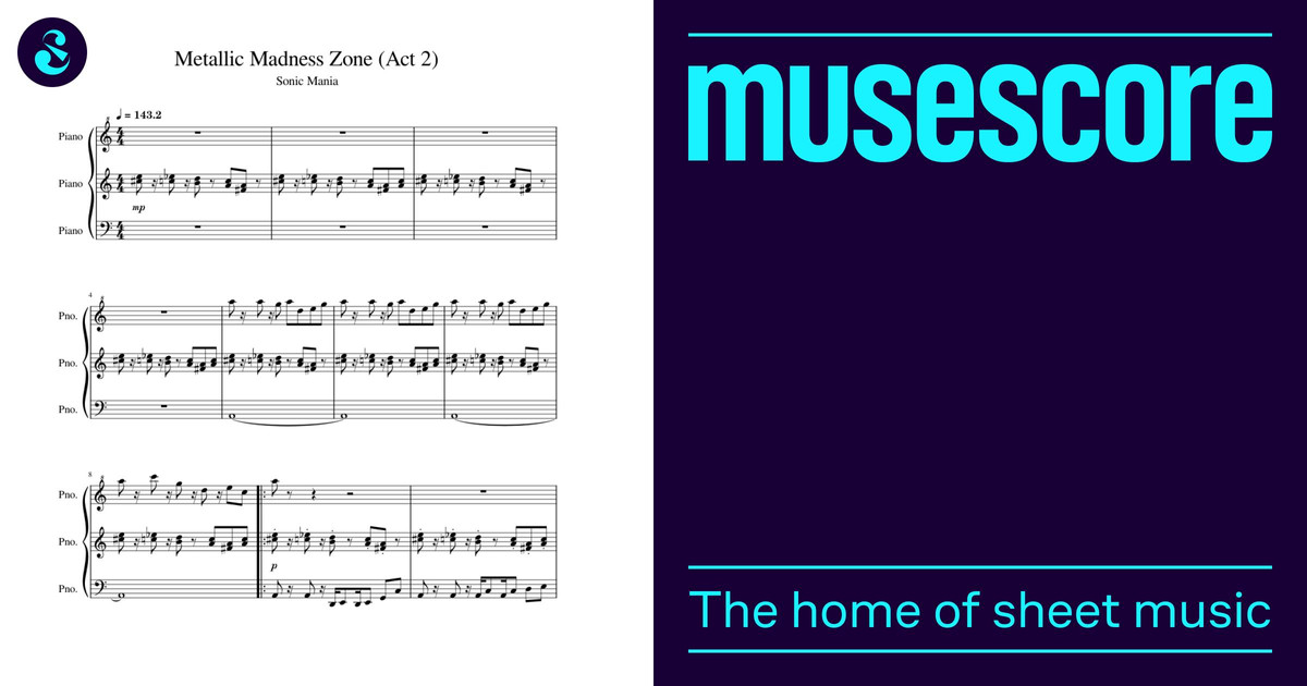 Metallic Madness Zone (Act 2) - Sonic Mania Sheet Music for Piano