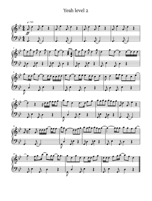 Yeah! (Arr. marc denouel) - Usher Featuring Lil Jon & Ludacris (Easy Piano)