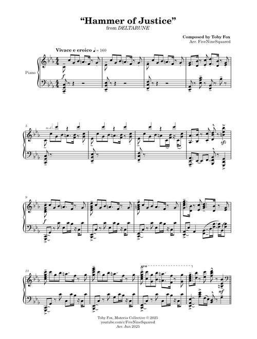 “Hammer of Justice” - Toby Fox (from DELTARUNE)