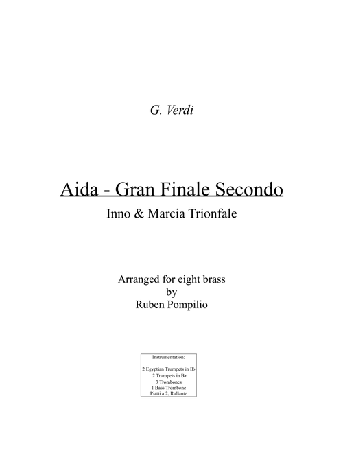 Aida final act - Hymn and Triumphal march (Arr. Ruben Pompilio) - OttoOttoni brass ensamble (Brass Ensemble)