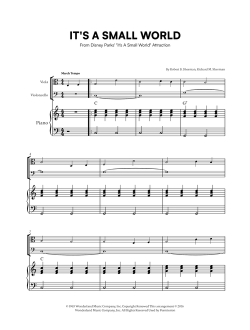 It's A Small World (Arr. Cadenza Editions) - Richard M. Sherman, Robert B. Sherman (Instrumental Duet and Piano)