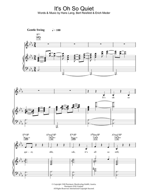 It's Oh So Quiet - Lisa Ekdahl (Piano-Vocal-Guitar (Piano Accompaniment))