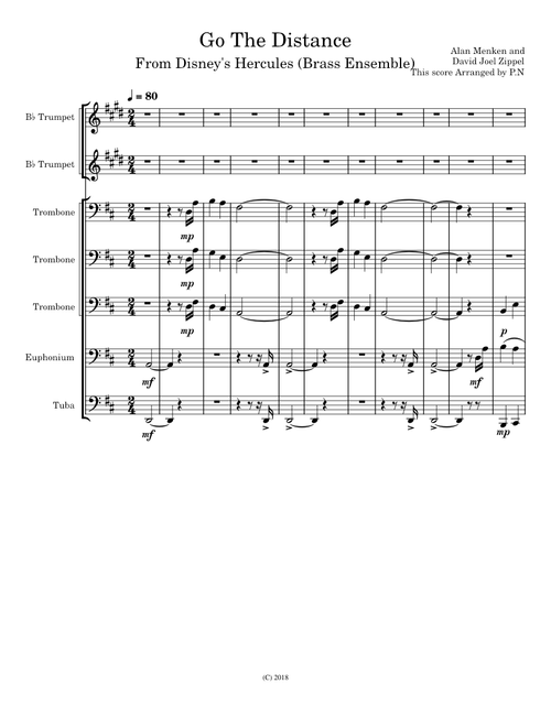Go The Distance for Brass Ensemble