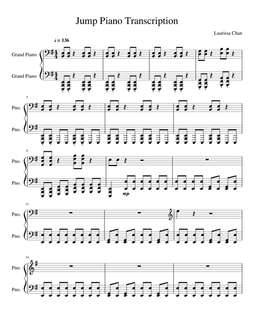 Jump (Two Steps From Hell) - Piano Transcription