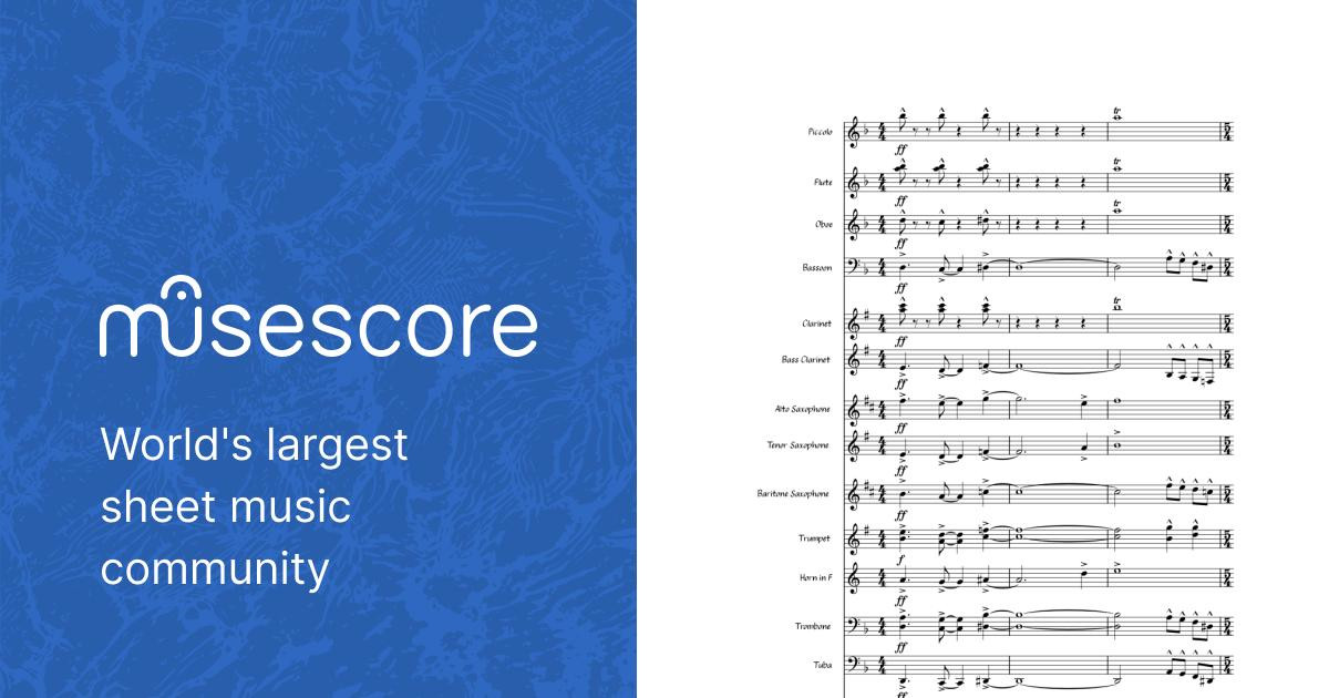 Ruckus Sheet Music for Piano, Trombone, Tuba, Clavichord