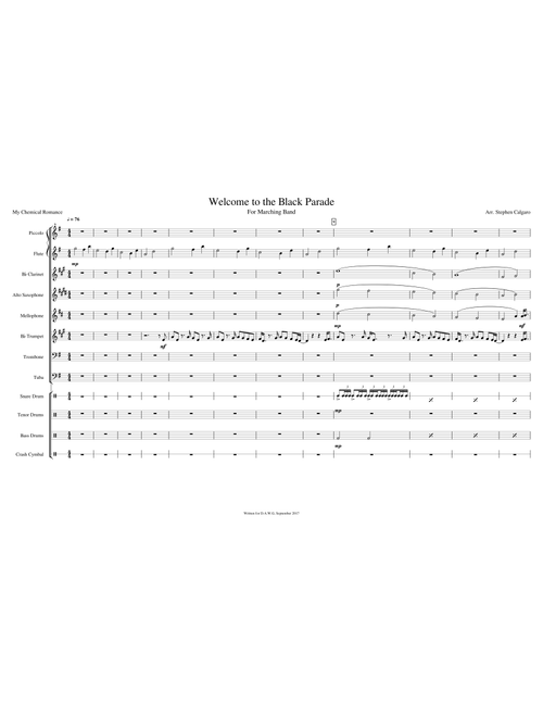 Welcome to the Black Parade - My Chemical Romance (Marching Band)