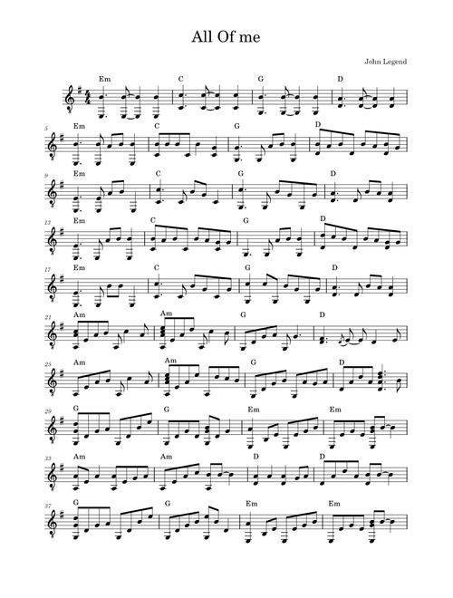 All of me – John Legend