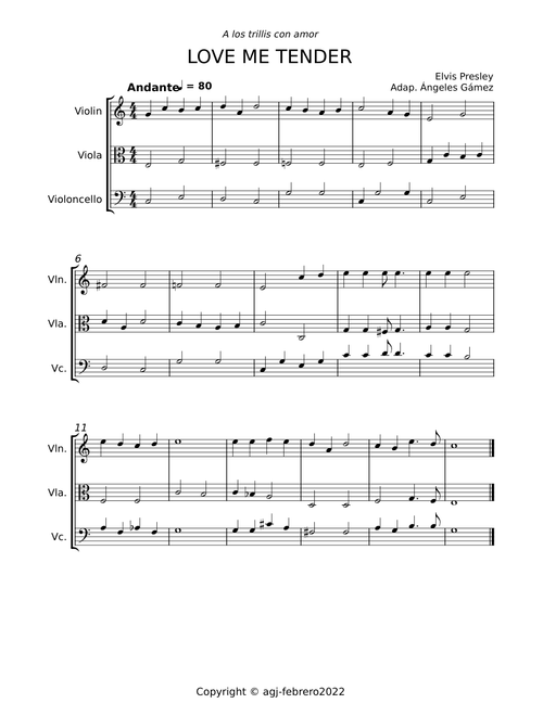 Love me tender – Elvis Presley String Trio