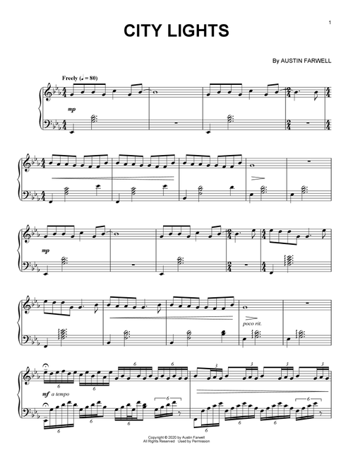 City Lights - Austin Farwell (Piano Solo)