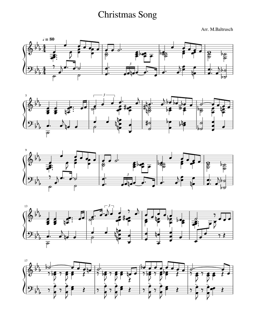 the-christmas-song-sheet-music-for-piano-solo-musescore