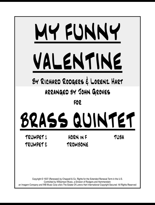 My Funny Valentine (Arr. John Groves) - Richard Rodgers (Brass Ensemble)