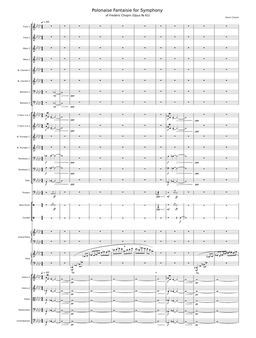 Polonaise Fantaisie for Symphony F. Chopin Op. 61 (Incomplete, Work in Progress) — Devin Chacón