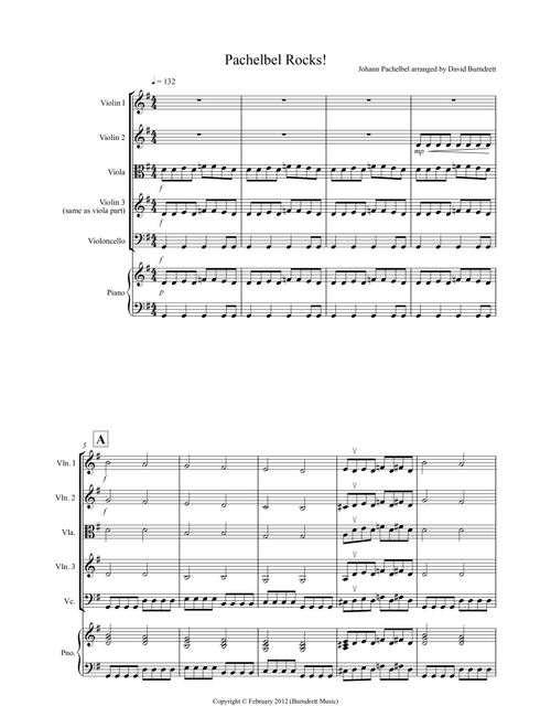 Pachelbel Rocks! for String Quartet (Arr. David Burndrett) - Johann Pachelbel (String Quartet)
