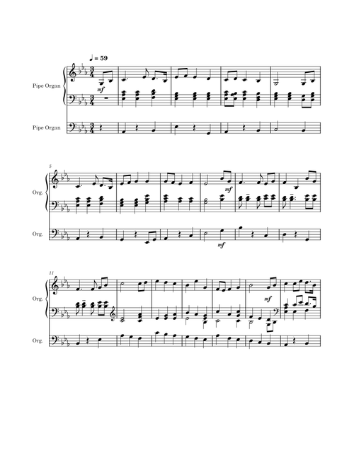 Choral "I Vow to Thee My Country" ORGAN