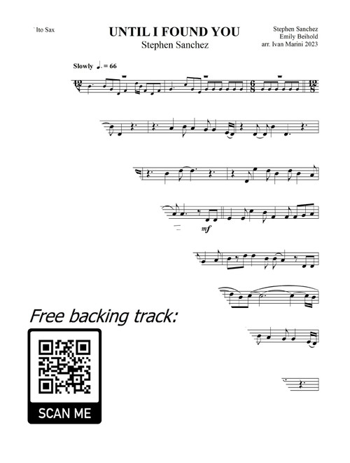 Until I Found You (Arr. Ivan Marini) - Stephen Sanchez (Alto Sax and Piano)