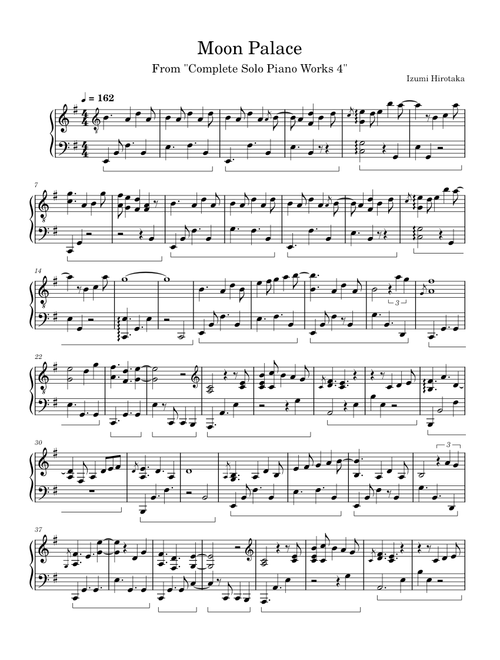Izumi Hirotaka - Complete Solo Piano Works 4 sheet music by