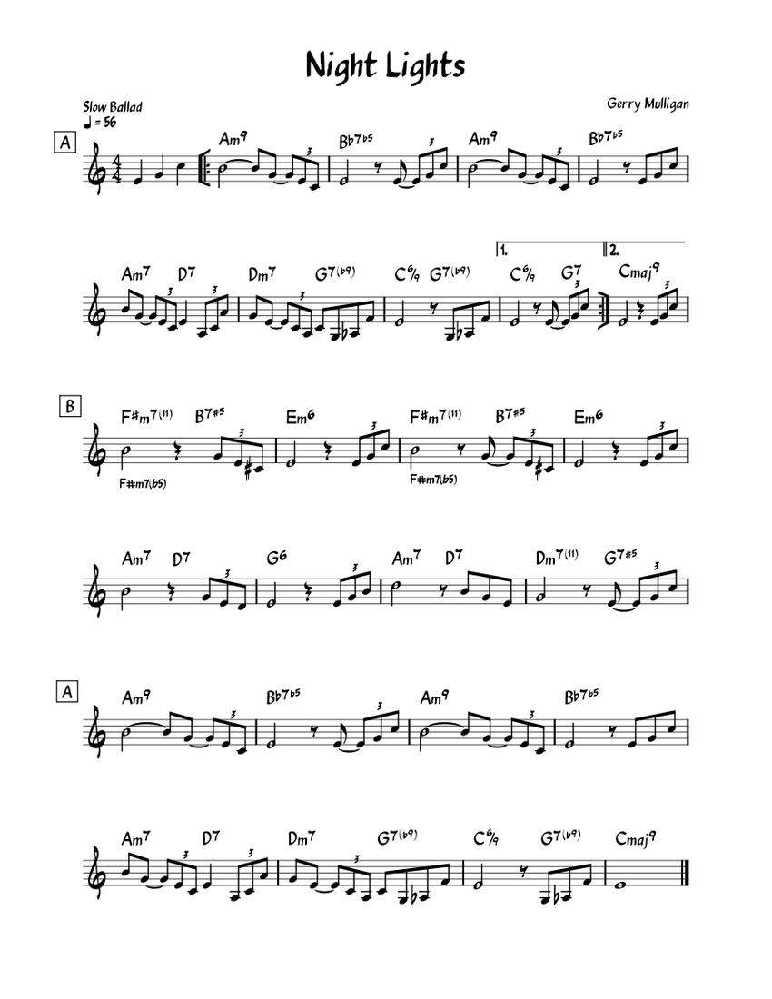 night-lights-gerry-mulligan-sheet-music-for-piano-solo-musescore
