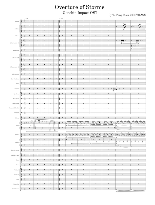 Overture of Storms – Yu-Peng Chen (OFFICIAL SCORE)