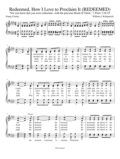 Redeemed, How I Love to Proclaim It (REDEEMED)