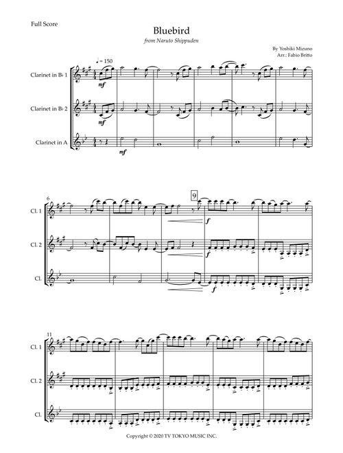 Ikimono Gakari's Blue Bird (Arr. Fabio Britto) - Yoshiki Mizuno (Woodwind Ensemble)
