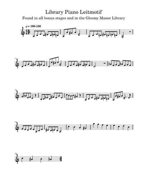 Luigi's Mansion Dark Moon (3DS) - Library Piano – Chad York Leitmotif for Trumpet