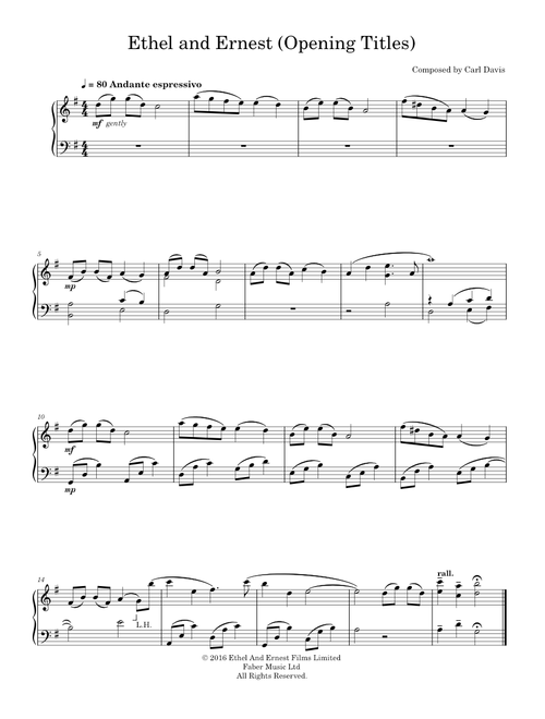 Ethel And Ernest Theme - Carl Davis (Solo)