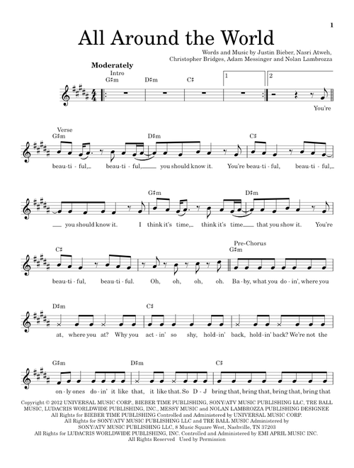 All Around The World - Justin Bieber (Pro Vocal)