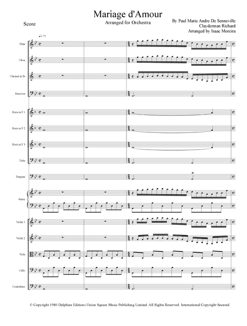 Mariage D'amour (Arr. Isaac Moreira) - Clayderman Richard (Large Ensemble)