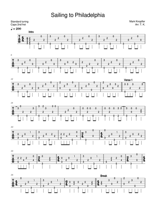 Dire Straits / Mark Knopfler sheet music by Guitar Globe | Play